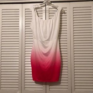 Pink and white ombré dress